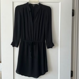 ARITZIA BABATON Bennet Black Silk Drawstring Waist Mini Dress Size XXS